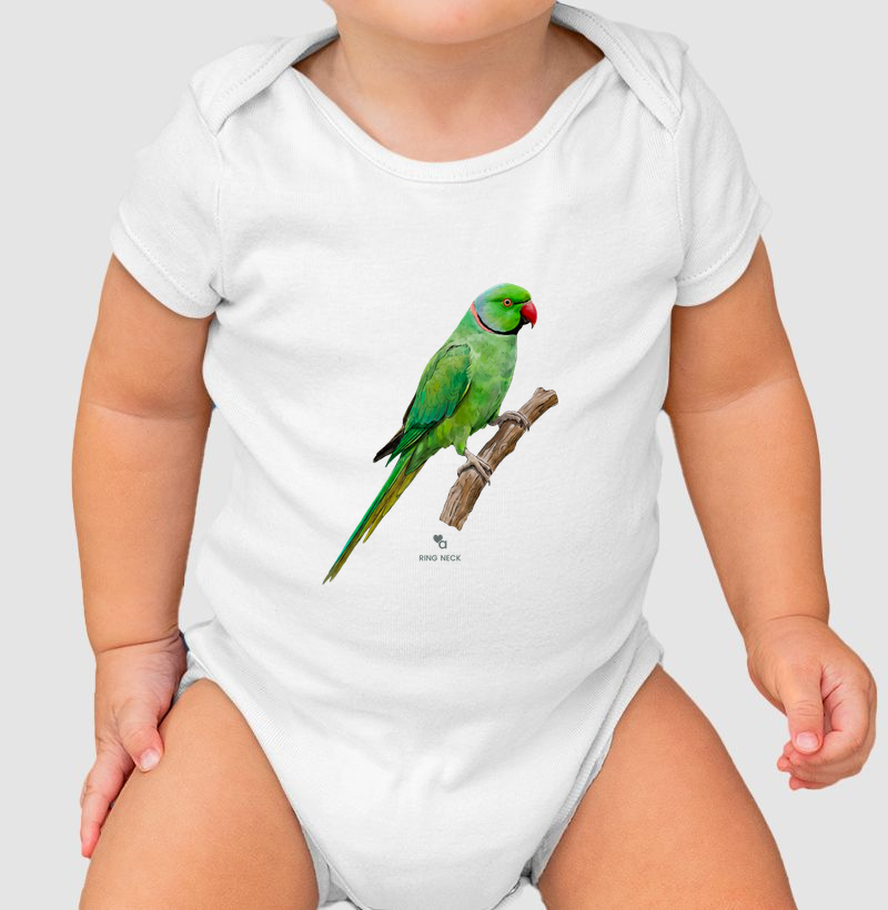 Aves - Ring Neck Verde - Body Infantil