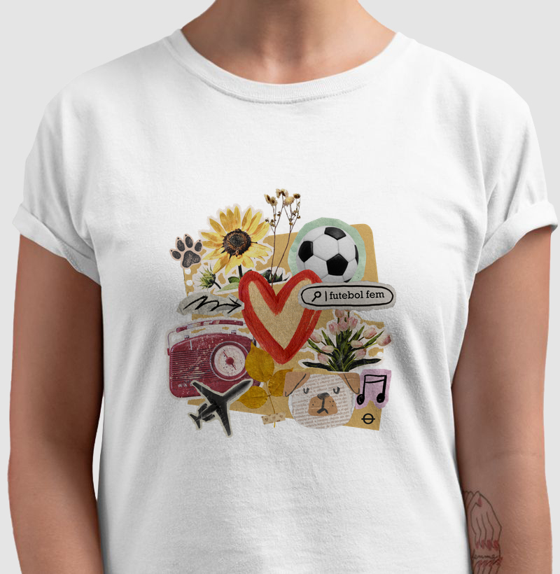 colagem futebol fem e outros amores cachorro