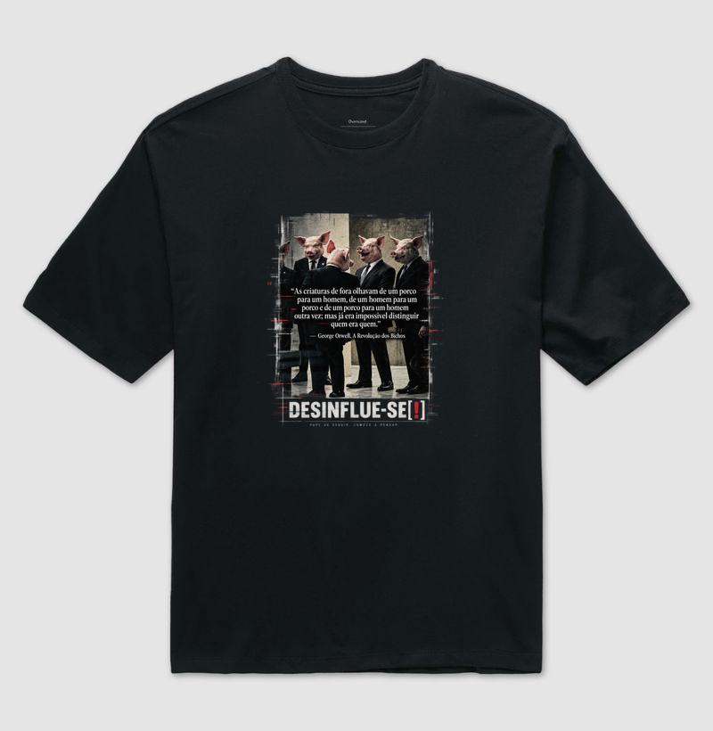 PORCOS DO PODER BLACK - Camiseta Oversized