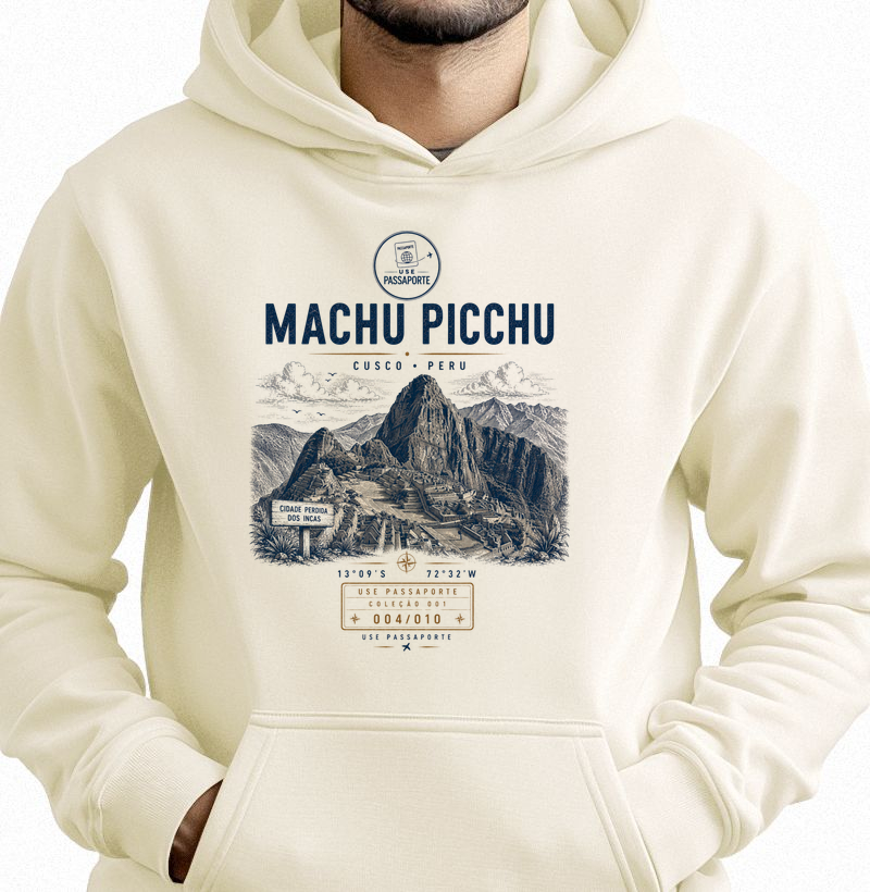 Hoodie Moletom Machu Picchu | Coleção 001 • 004/010 | Use Passaporte