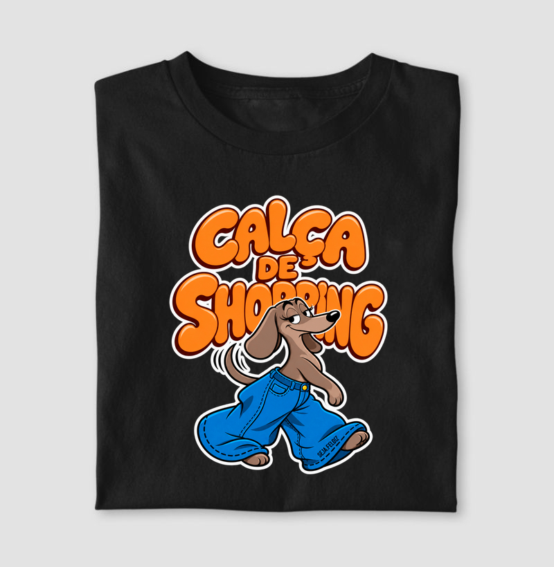 🐾 Calça de Shopping – Dachshund Edition 👖🛍️ - Camiseta