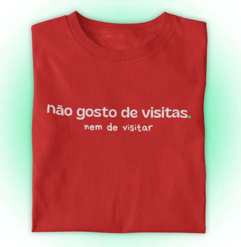 Não gosto de visitas. Nem de visitar.