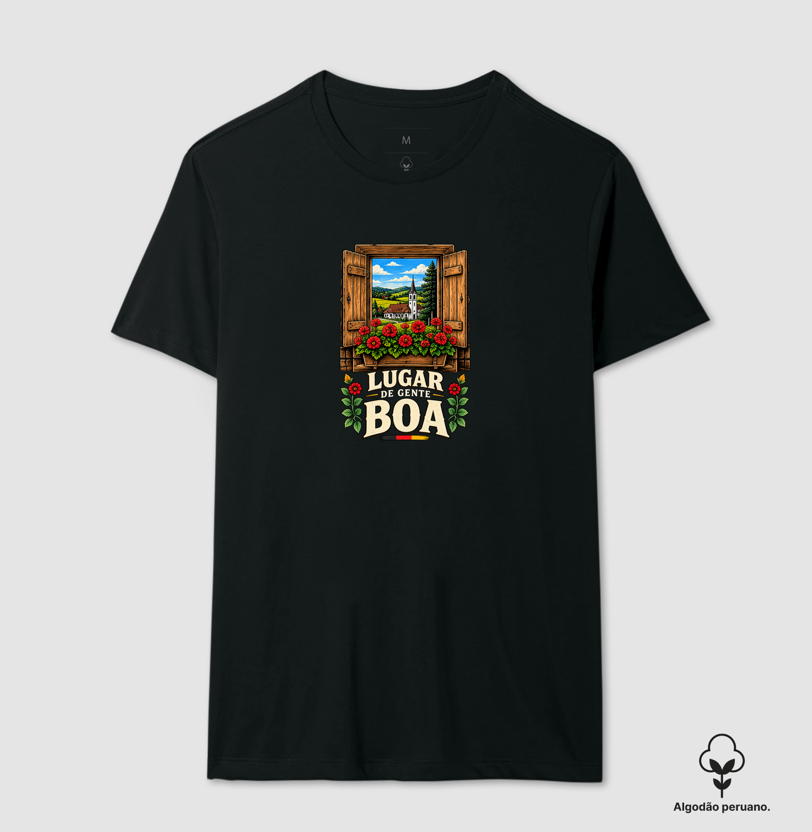 Lugar de gente boa - Camiseta Algodão Peruano