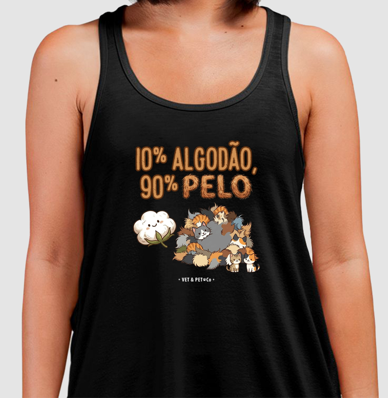 10% Algodão, 90% Pelo de gato