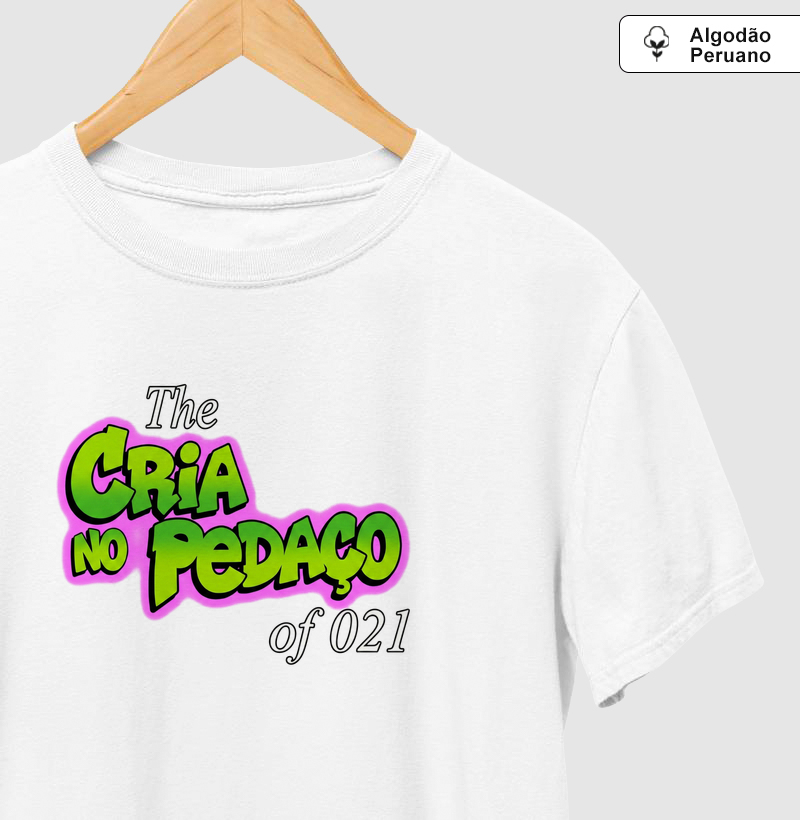 Camiseta Algodão Peruano Cria no Pedaço