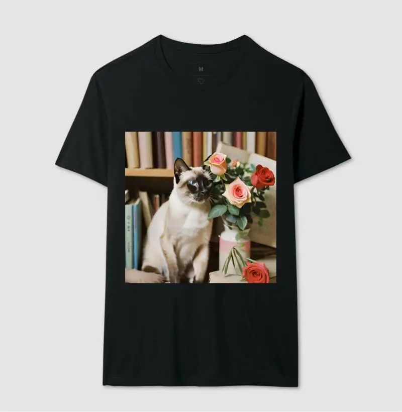 SIAMESES, FLORES E LIVROS 3