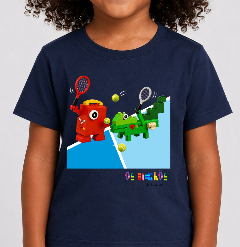 Nadalico e Verduco tenistas - Os Bichos da Dona ÖTA - Camiseta Infantil