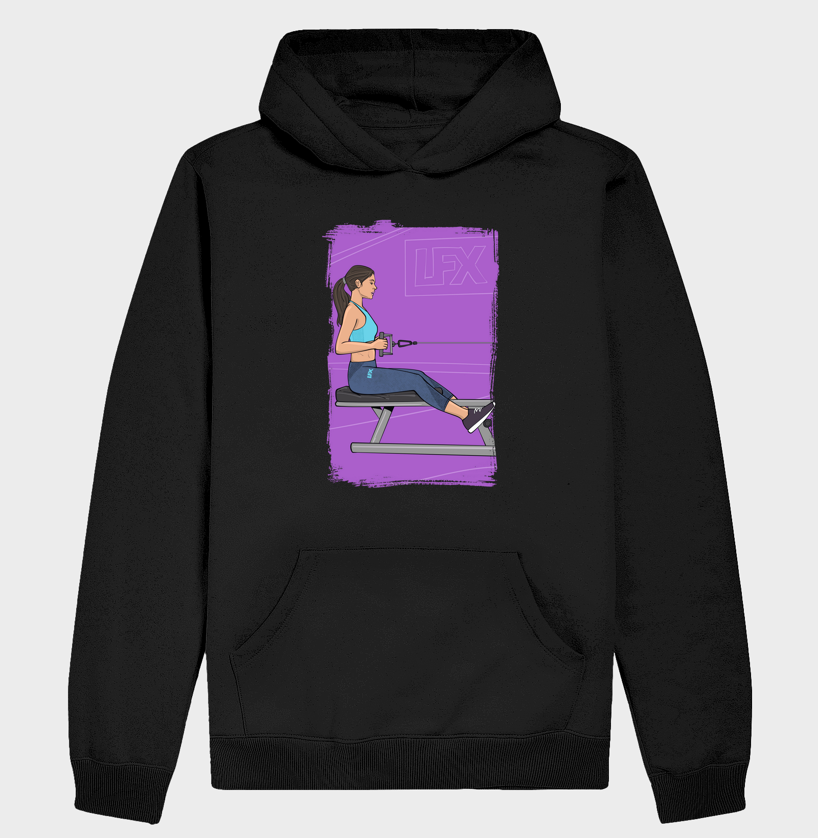 Mulher fazendo Remada sentada 