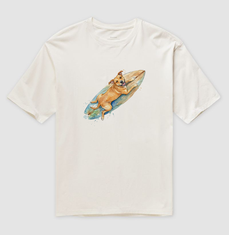 Cachorro Surfista - Camiseta Oversized
