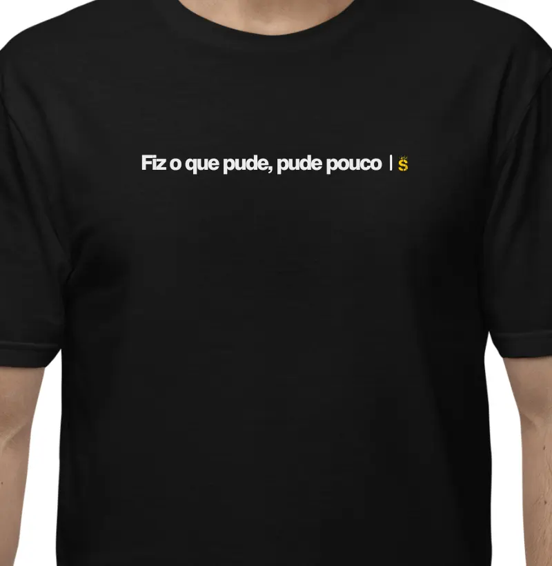 Fiz o que pude, pude pouco. - Minimalista