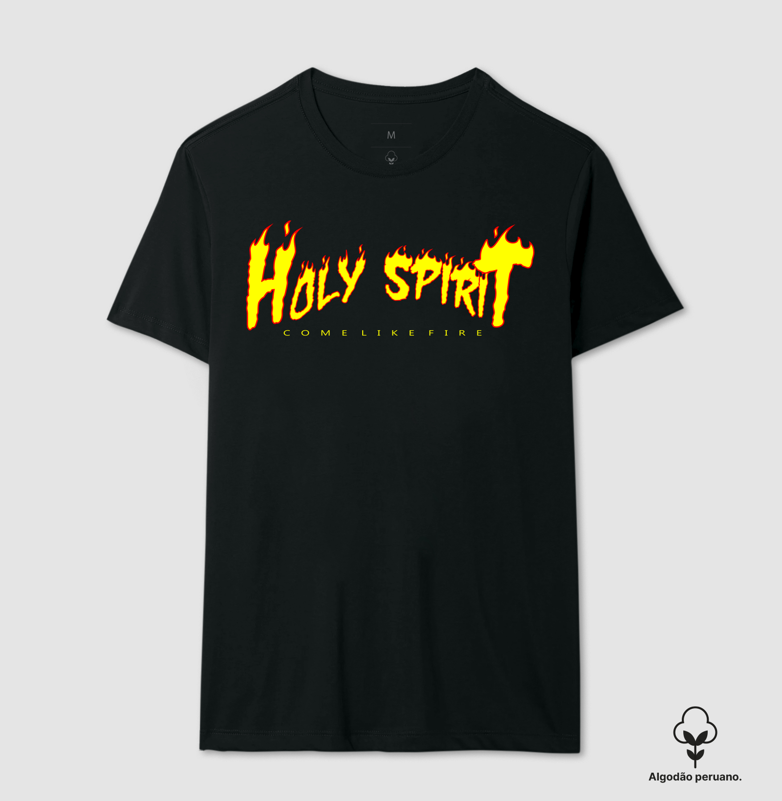 Camiseta Algodão Peruano Cristã Holy Spirit Espírito Santo
