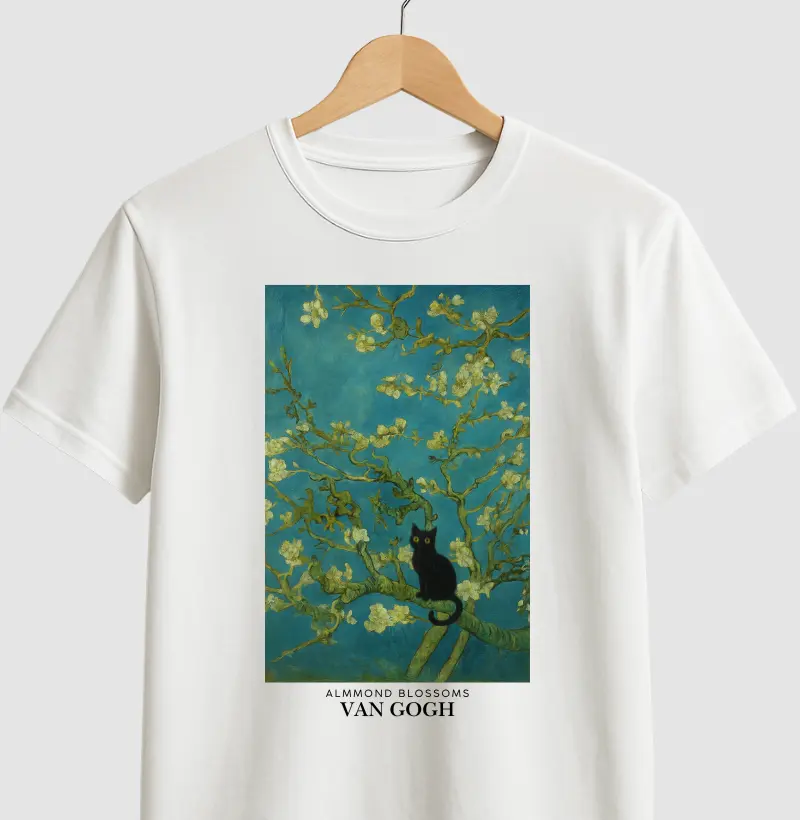 Almond Blossoms with Cat - Van Gogh