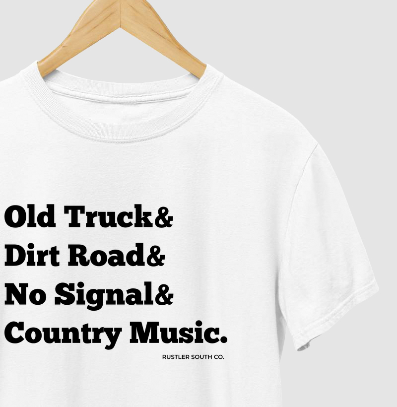 Camiseta Country Masculina e Feminina Poeira Botina Estrada Country Rustler South Co.