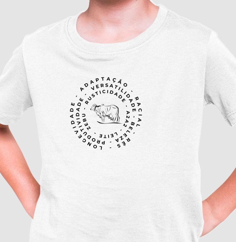Gir leiteiro em círculo - Camiseta Infantil