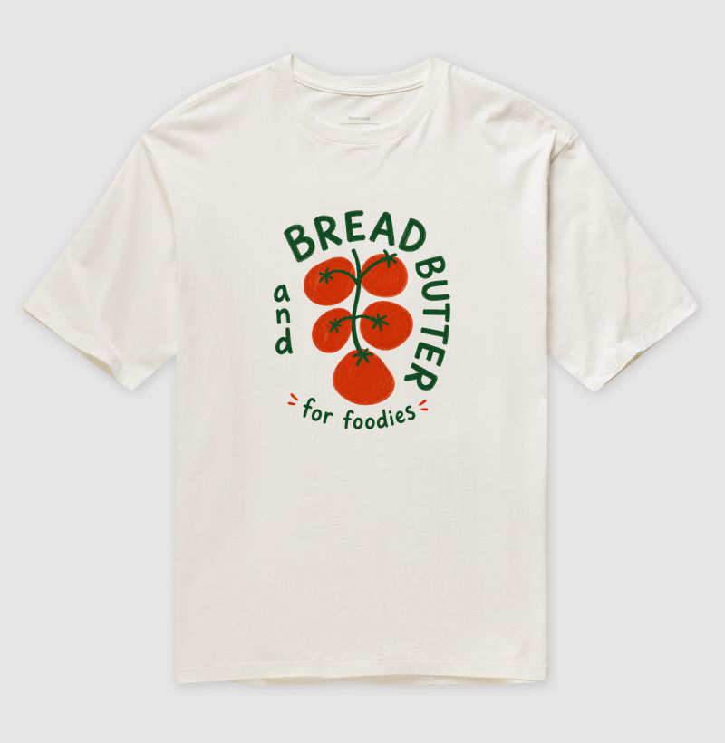 Camiseta Oversized For Foodies 