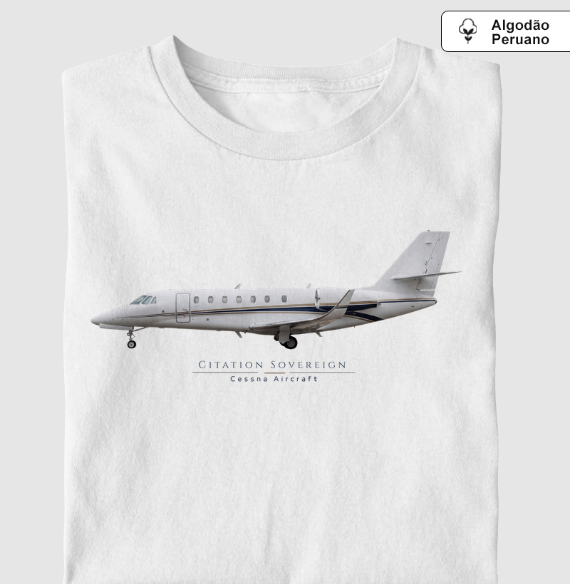 Cessna Citation Sovereign | Profile - Camiseta Algodão Peruano