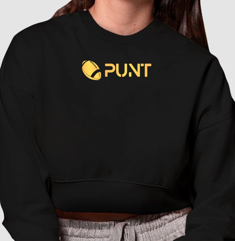Moletom cropped Logo PUNT Amarelo