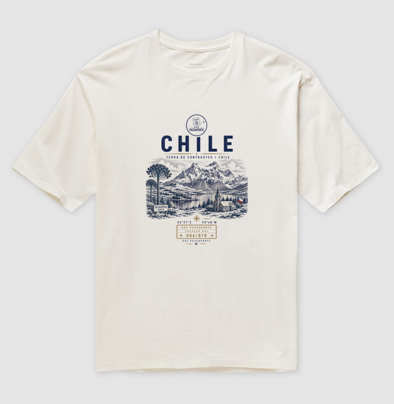Camiseta Oversized Chile Neve | Coleção 001 • 006/010 | Use Passaporte