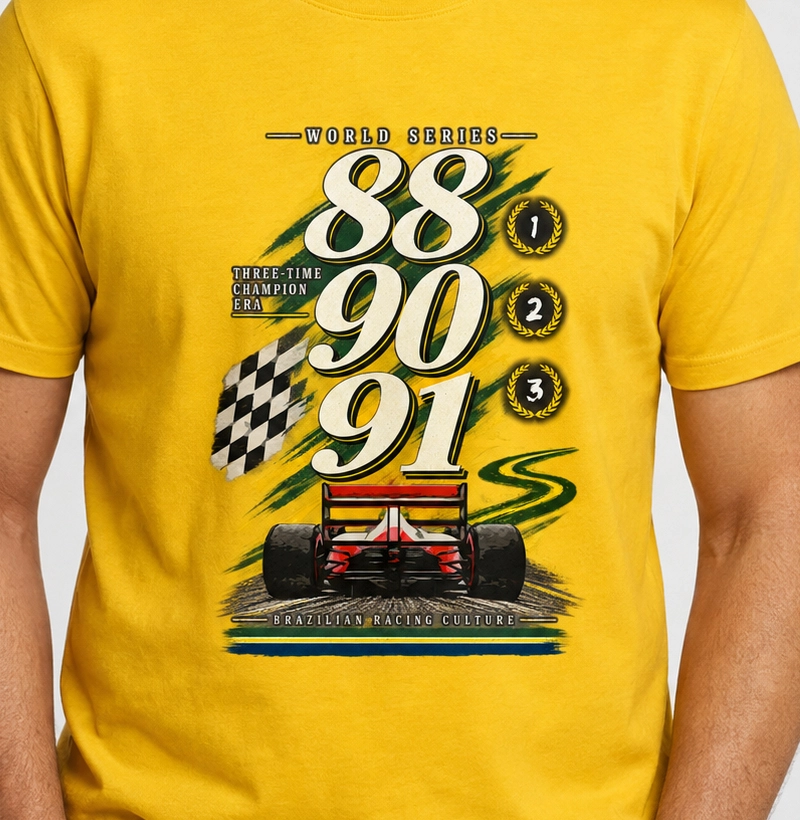 88-90-91 inspirada em Ayrton Senna - Camiseta