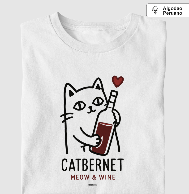 Camiseta Vinho  - Catbernet Meow & Wine