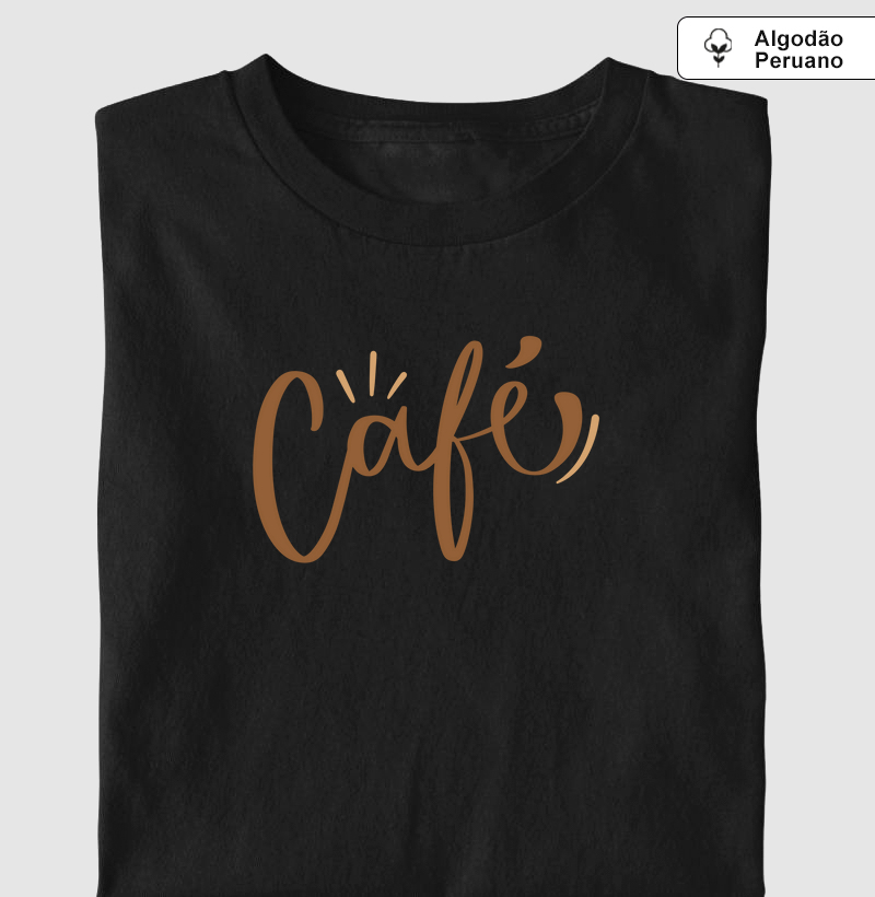 Camiseta Café Algodão Peruano