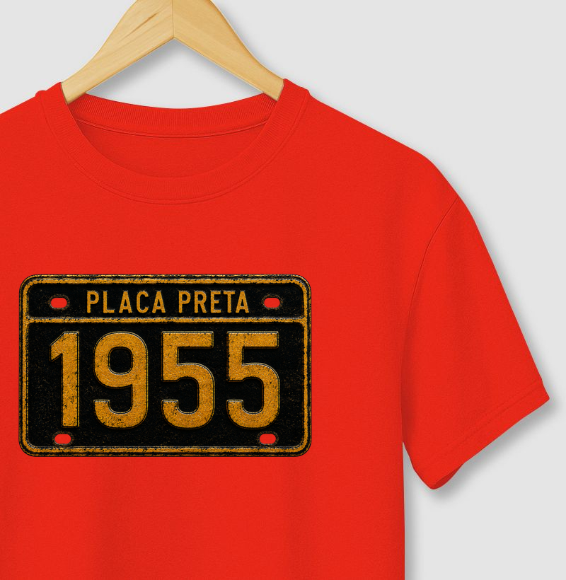 Camiseta Placa Preta 1955