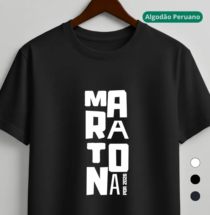 Camiseta Algodão Peruano Maratona - Maratona POA 2026