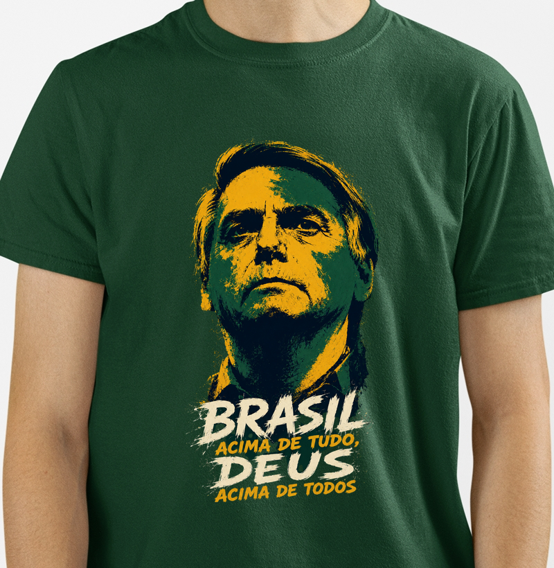 Camiseta Brasil Acima de Tudo Deus Acima de Todos
