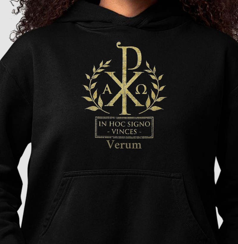 Camiseta Chi-Rho – In Hoc Signo Vinces | Camiseta Católica Tradicional