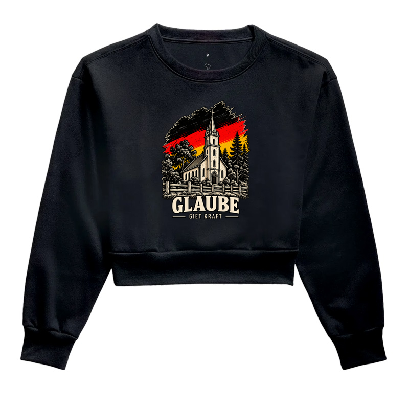 Glaube gibt Kraft - Cropped Moletom