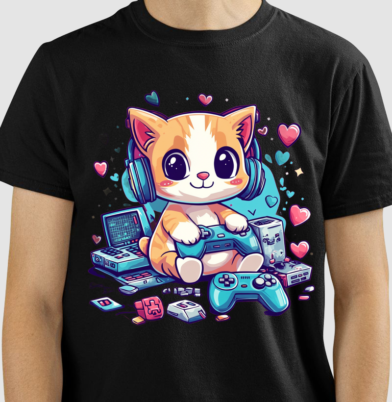 Camisa gato gamer 1