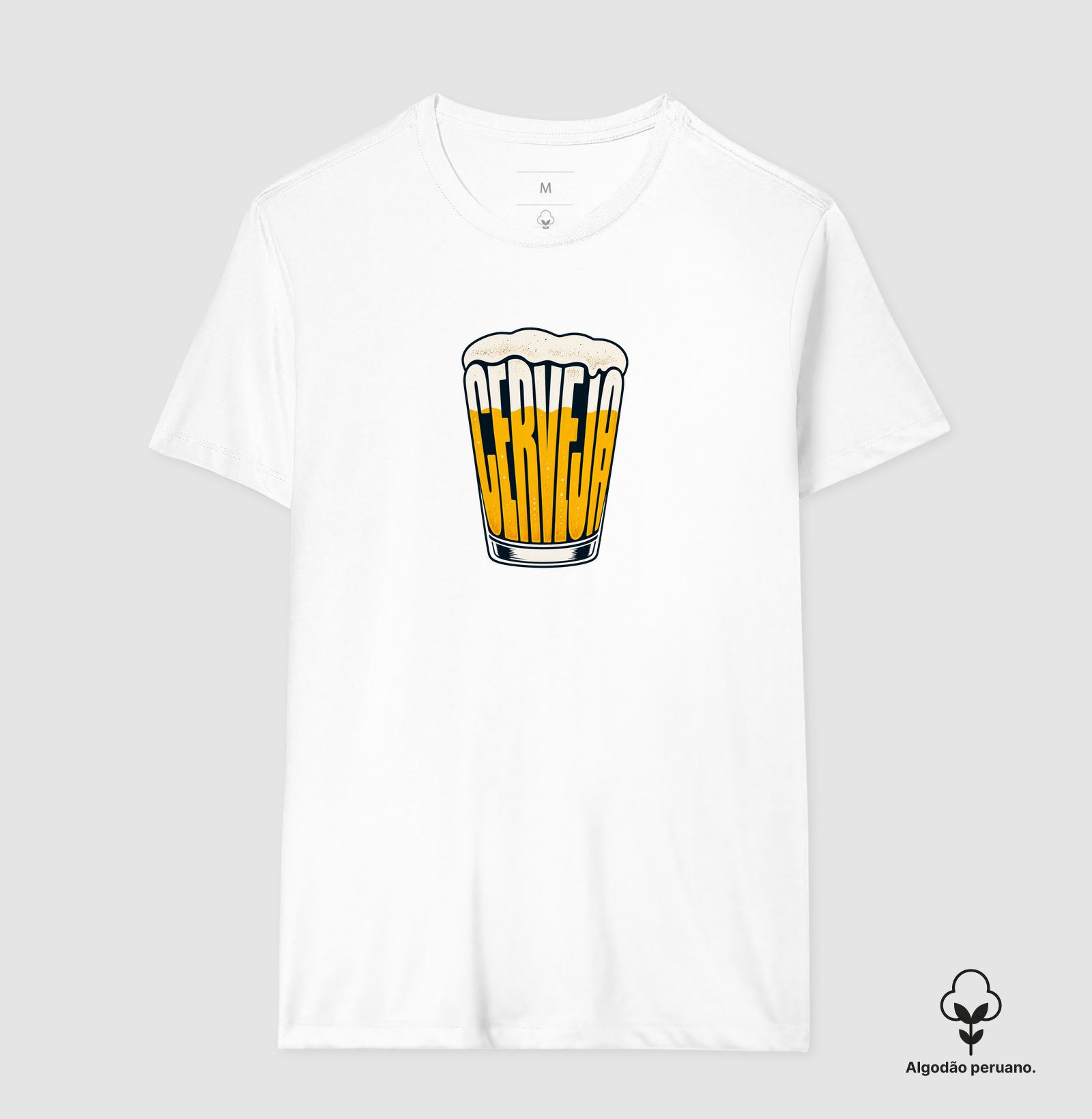 Cerveja em Forma - Camiseta Algodão Peruano