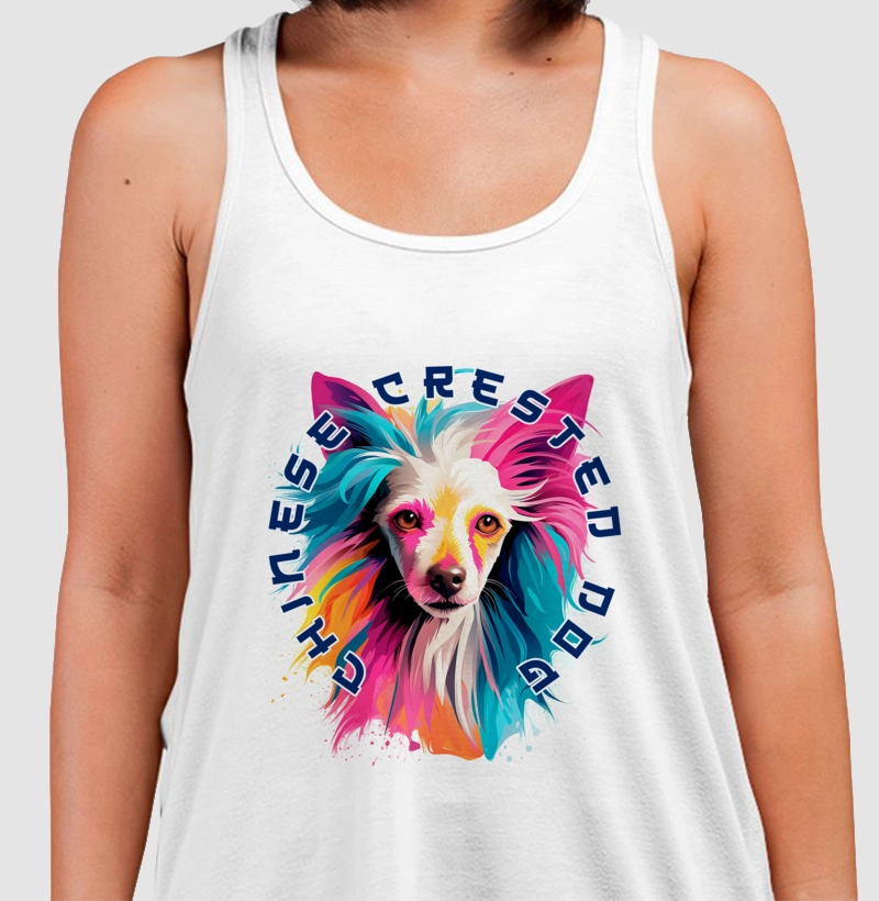 Cão de Crista Chinês Ai Colorida