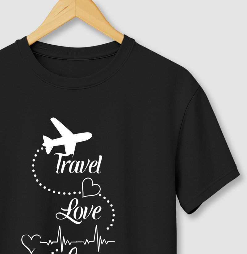 Camiseta Travel Love Live – Estampa de Viagem | Excursionista