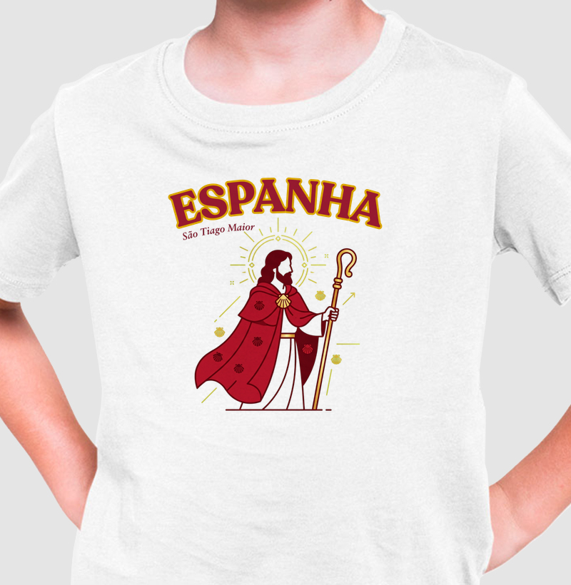 Camiseta Infantil Espanha São Tiago Maior