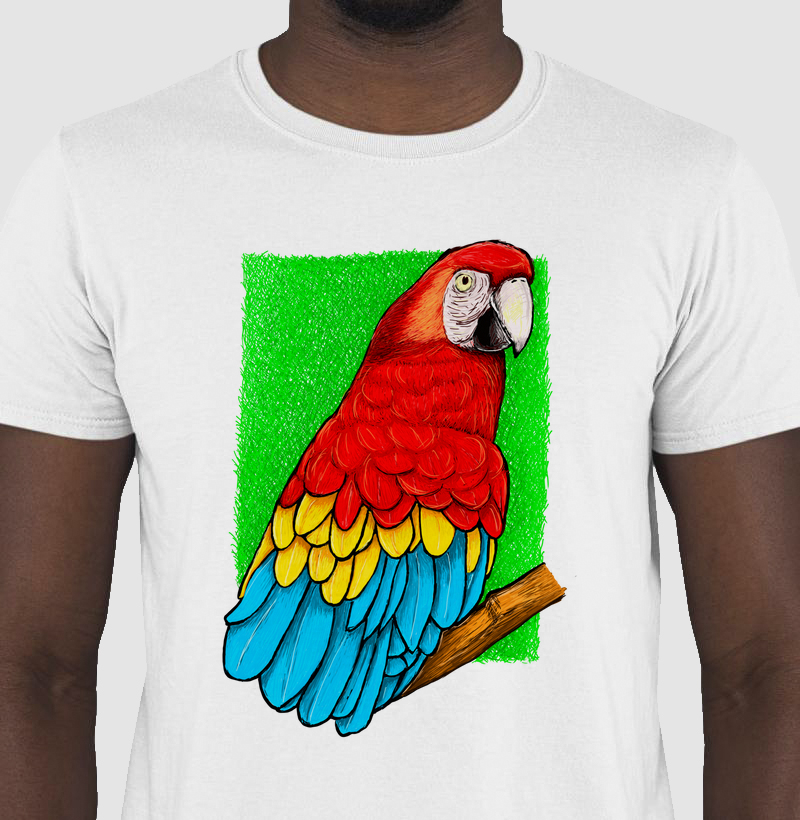 Camiseta Arara Vermelha