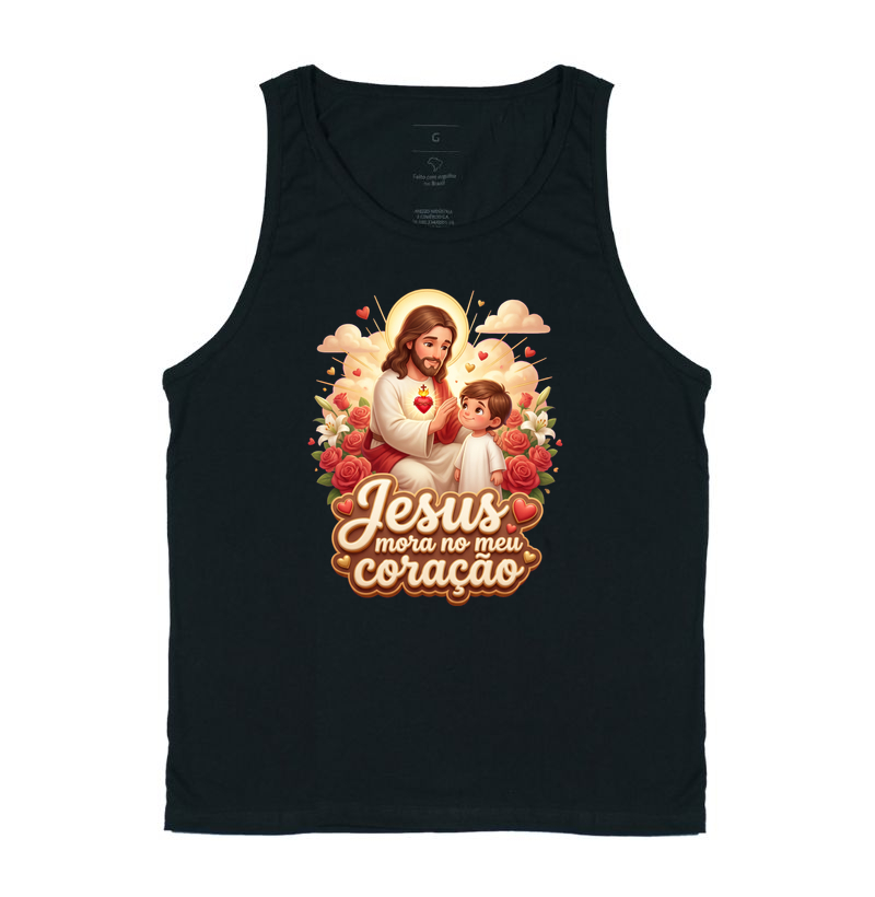 Jesus mora no meu coração - Regata