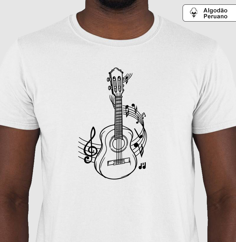 Cavaco Pauta e Notas - Camiseta Algodão Peruano