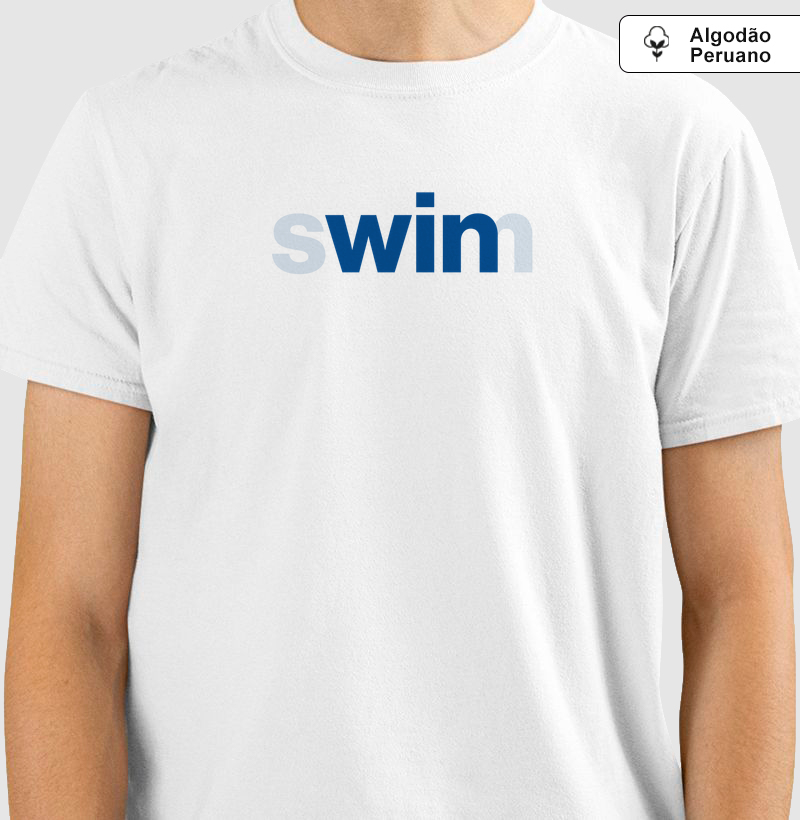 Camiseta Algodão Peruano Natação - WIN - Camiseta Algodão Peruano