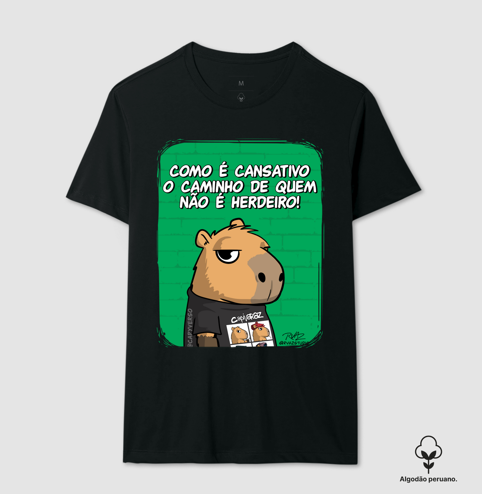 Camiseta Capivara herdeiro - Camiseta Algodão Peruano