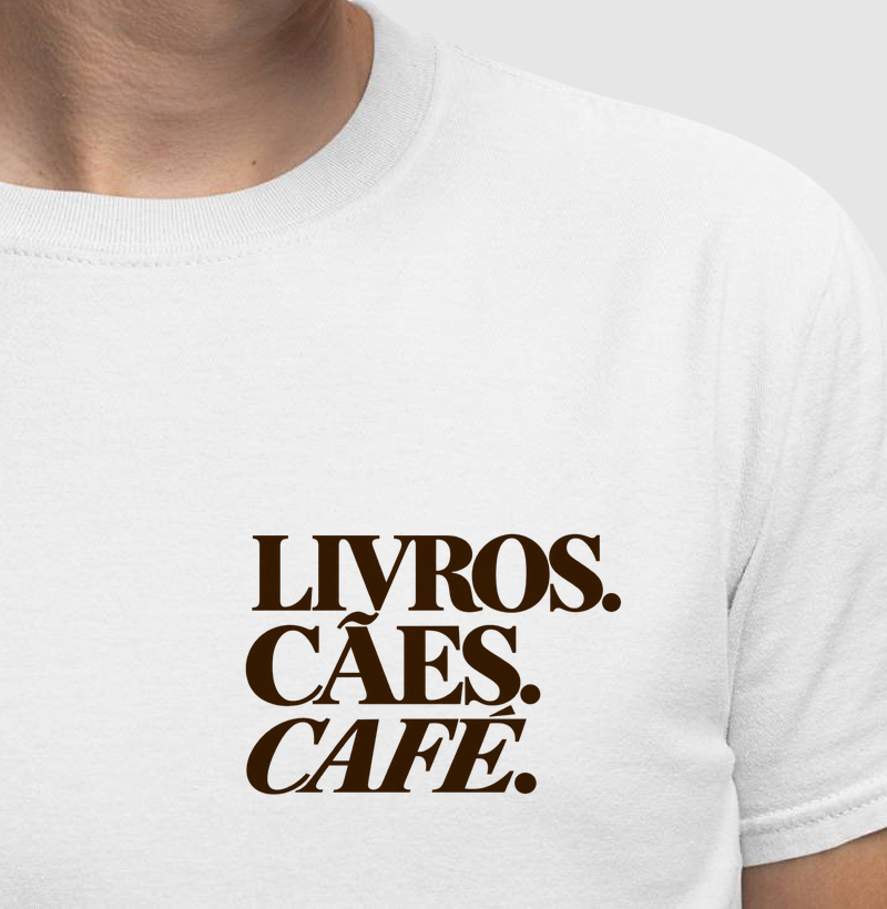 Livros, cães, café