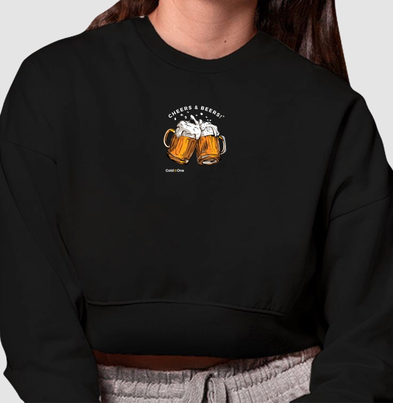 Moletom Cropped Cheers & Beers