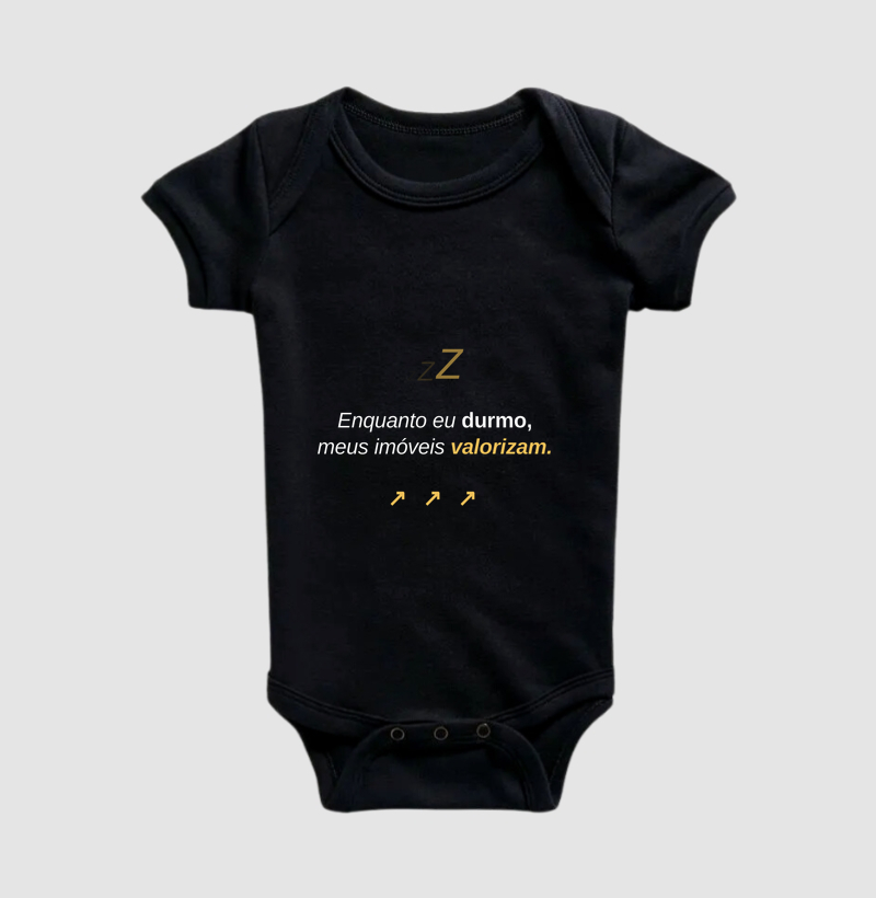 Enquanto eu durmo, meus imóveis valorizam - Camisa Preta
