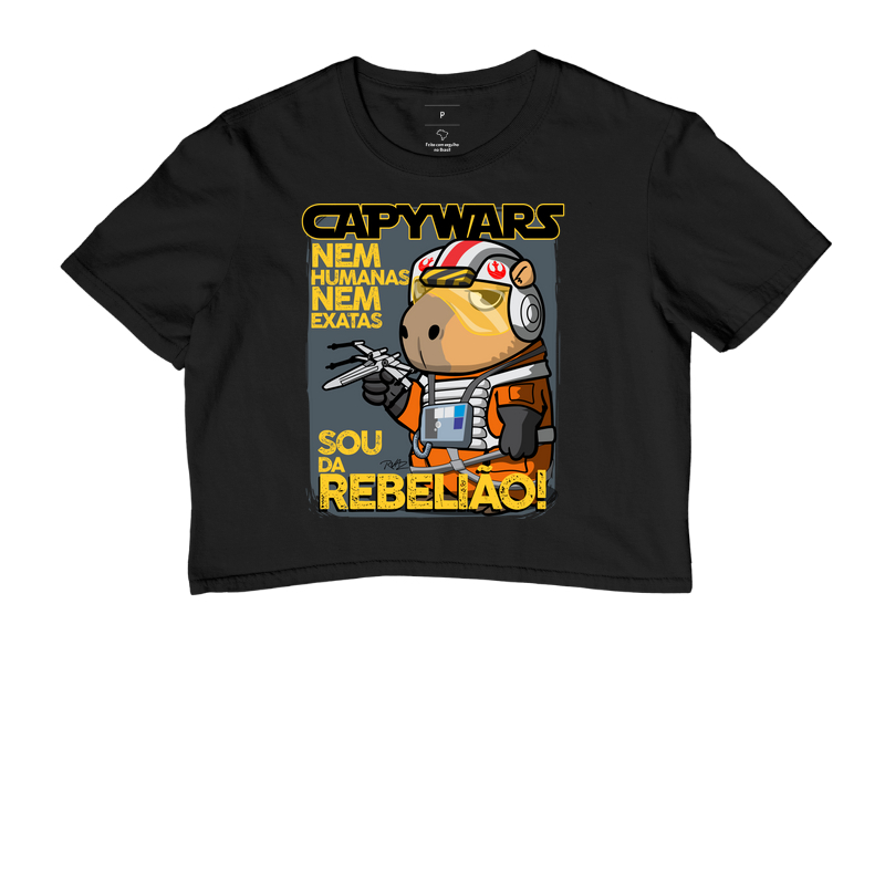 Camiseta Capivara Rebelião - Cropped