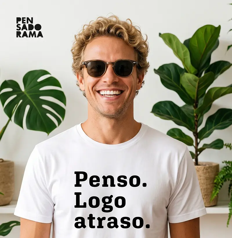 Penso.Logo atraso.
