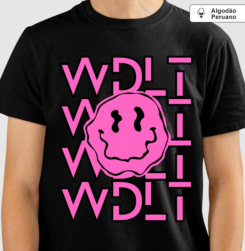 Camiseta de Algodão Peruano WDLT Smile Pink