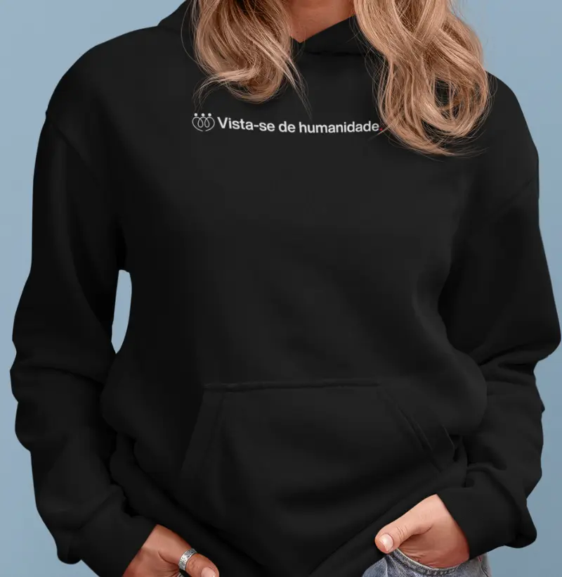 Vista-se de humanidade - minimalista HOODIE