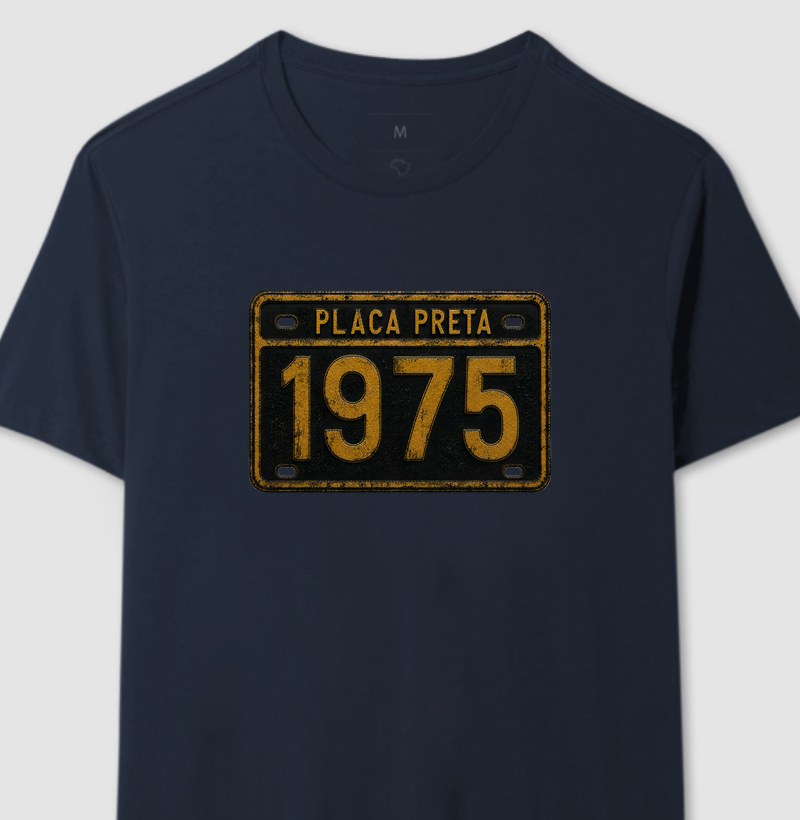 Camiseta Placa Preta 1975