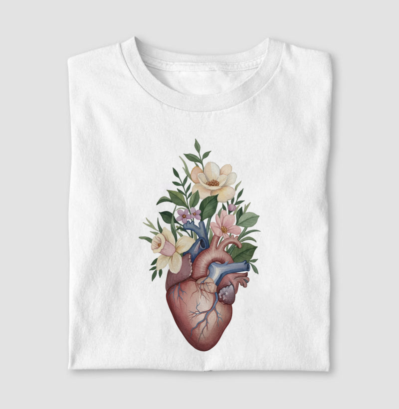 Coração Florescendo  - Camiseta