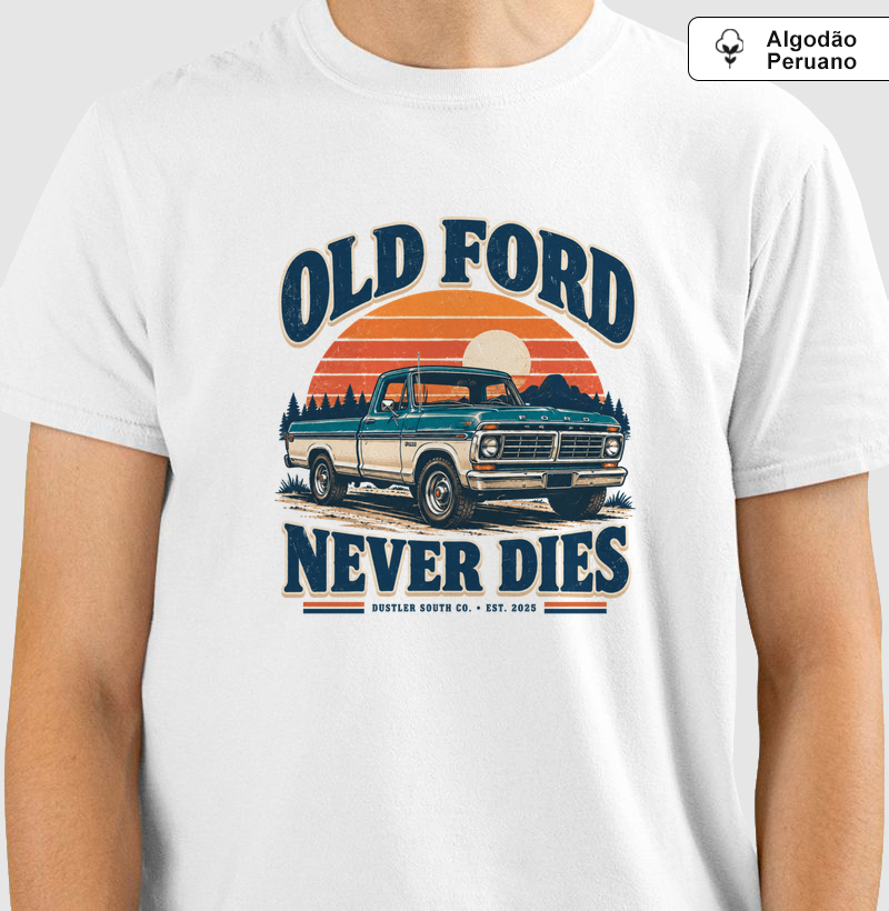 Camiseta Country Masculina Old Ford Never Dies Dustler South Co.